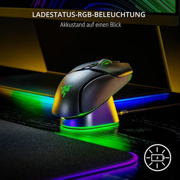 Razer Mouse Dock Pro mit kabellosem Ladepuck: magnetisches kabelloses Laden - Integrierter HyperPoll