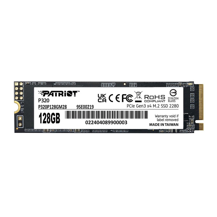 Patriot P320 128GB Interne SSD - NVMe PCIe Gen 3x4 - M.2 2280 - Solid State Drive - P320P128GM28, 12