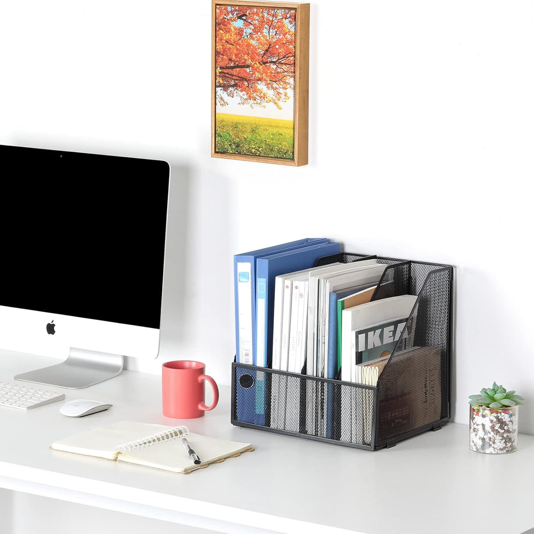 EasyPAG 4 Ablagefächer A4 Metall Büro Schreibtisch Organizer Akten Dokumenten Ablage Zeitschriften H