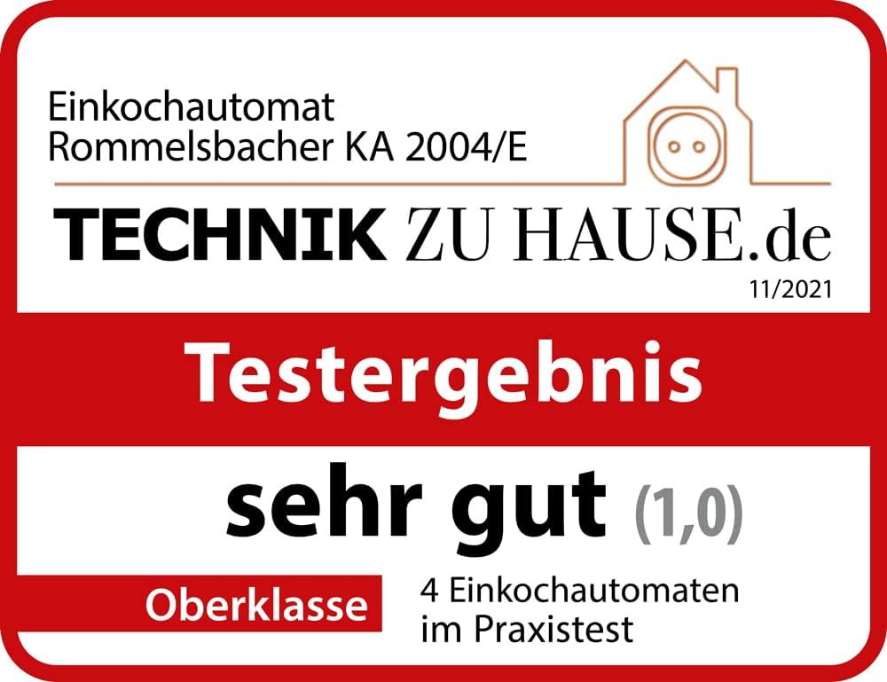 ROMMELSBACHER Glühwein-/Einkochvollautomat KA 2004/E - 27 Liter/für 14 Gläser à 1 Liter, stufenlos r