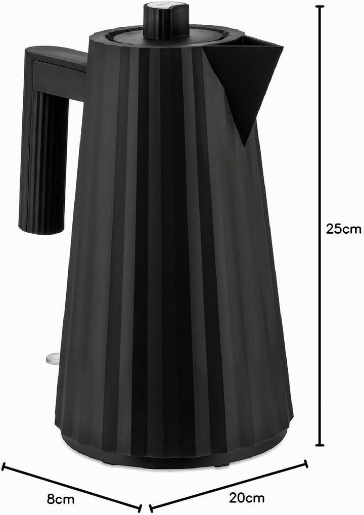 Alessi Plissé MDL06 B/UK - Elektrischer Wasserkocher aus Thermoplastischem Harz, Englisch Stecker 24