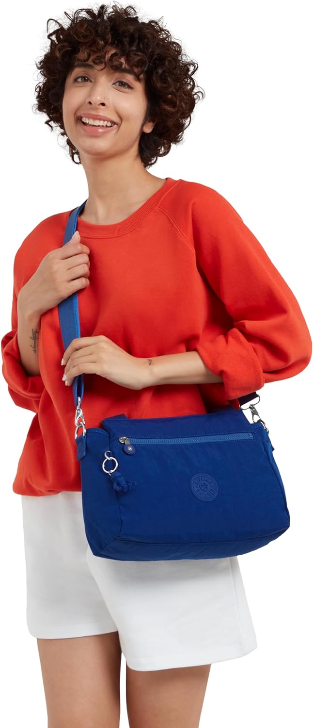 Kipling Unisex Elysia Medium shoulderbag (with Removable shoulderstrap), Deep Sky Blue, Deep Sky Blu