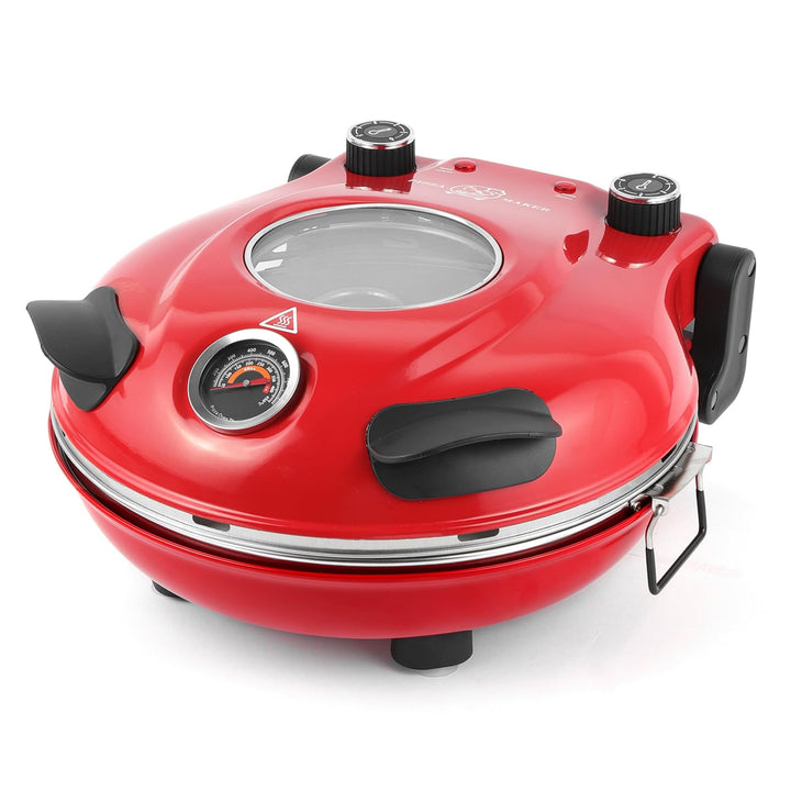 Klaif Elektrischer Pizzabäcker, 420 ℃, 1200 Watt, 5 separate Temperaturstufen, flammenbeständige Ste