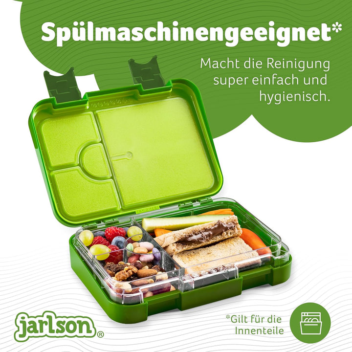 Jarlson® Brotdose Kinder mit Fächern - TONI Lunchbox - Bento Box auslaufsicher – Jausenbox für Kinde