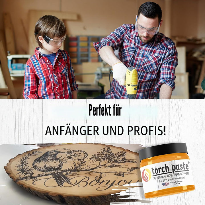 Torch Paste - Die Original Holzbrennpaste seit 2020 | Laborgeprüft & ASTM D-4236 Zertifiziert | ungi