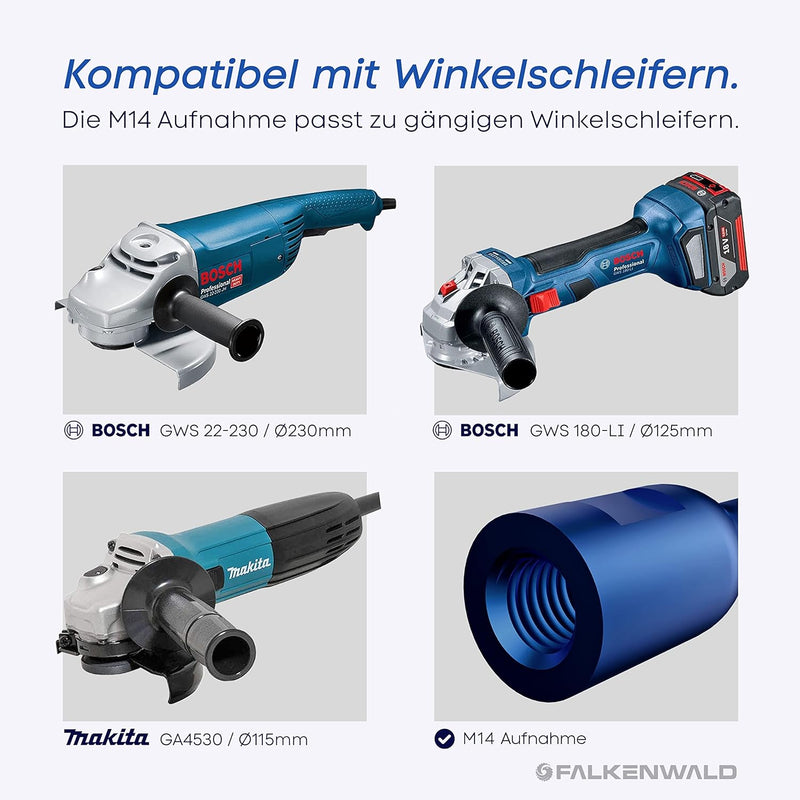 FALKENWALD® Zylinderfräser Grob 20mm - Winkelschleifer Zubehör für Holzbearbeitung - Frässcheibe für