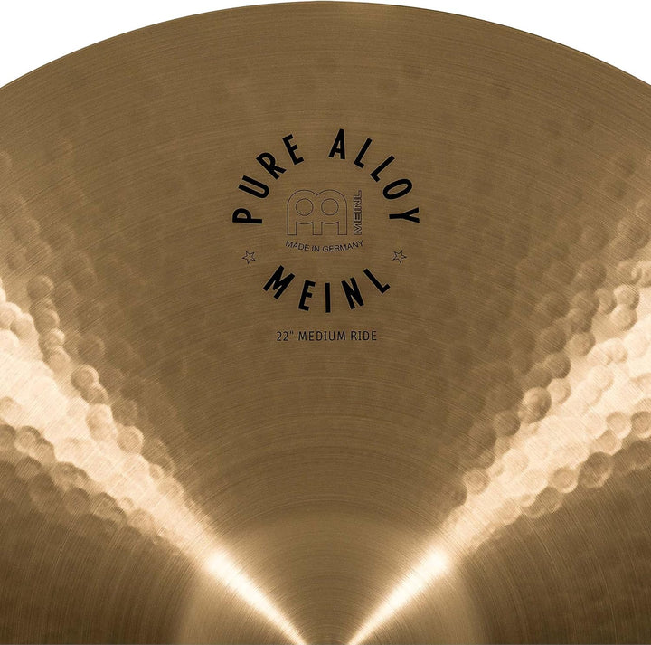Meinl Cymbals Pure Alloy Ride Medium 22 Zoll (Video) Schlagzeug Becken (55,88cm) Pure Alloy Bronze,
