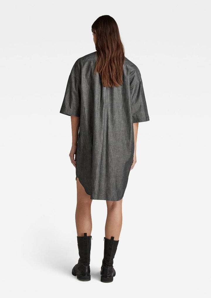 G-STAR RAW Damen Shirt Dress Dress XXS Schwarz (Jet Black D21884-d105-a814), XXS Schwarz (Jet Black