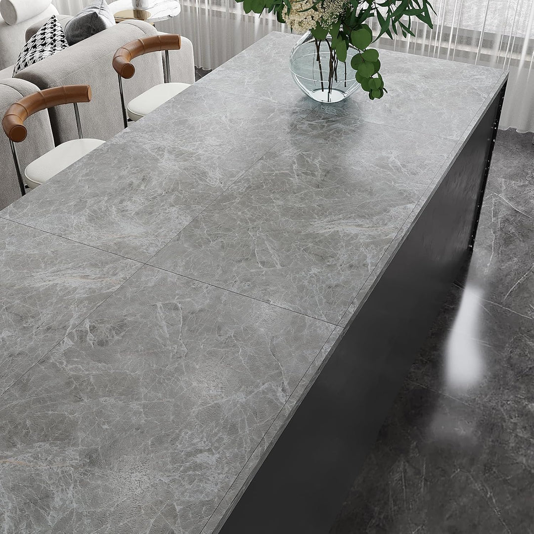 VEELIKE PVC Boden Marmor Grau Vintage Vinylboden Selbstklebend PVC Bodenbelag Marmoroptik Klebeflies