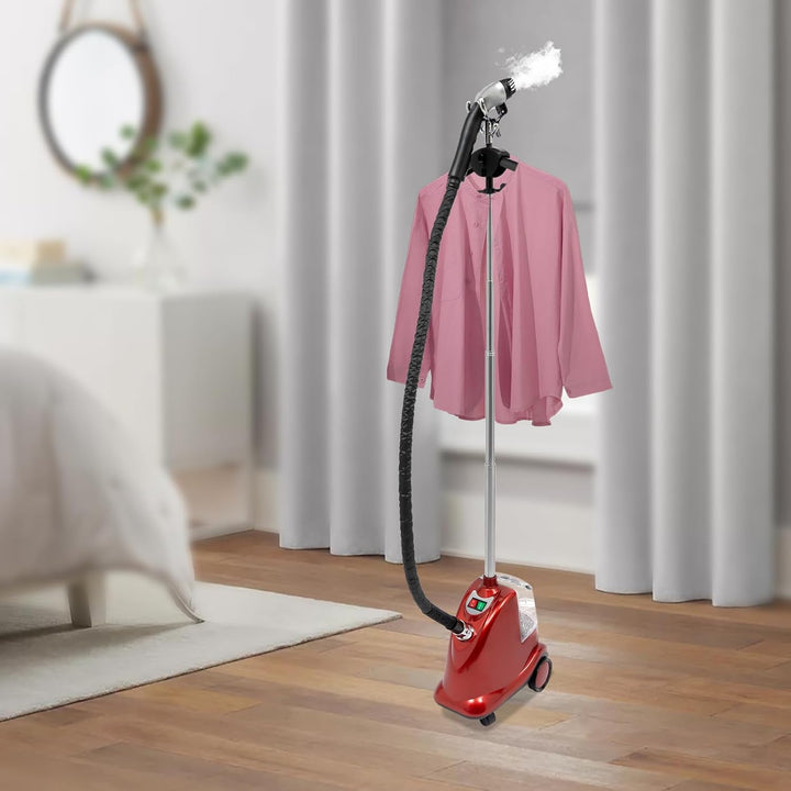 Stehender Dampfer für Kleidung, Dämpfender Faltenentferner, Stehender Kleidungsdampfer mit Rollen, 2