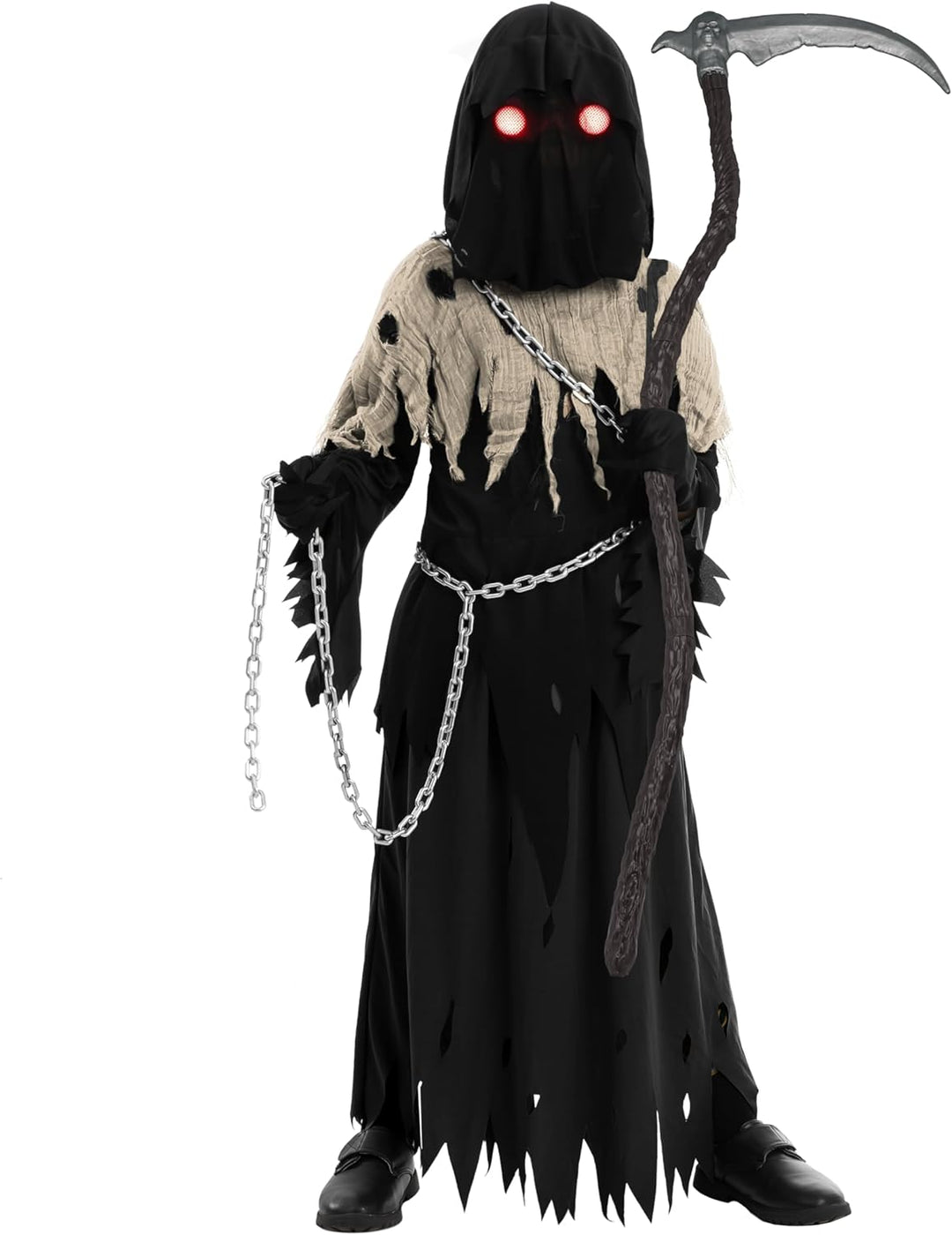 Spooktacular Creations Sensenmann Kostüm für Kinder Sensenmann Halloween Kostüm Jungen Grim Reaper B