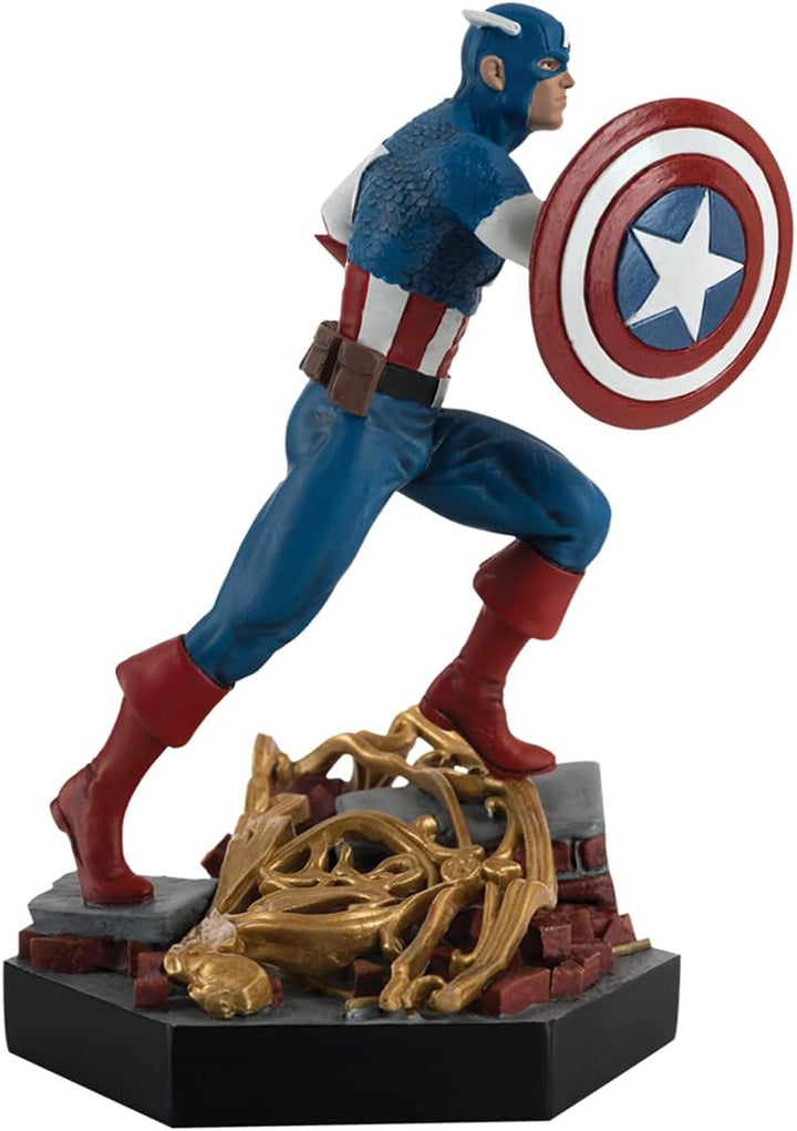 Eaglemoss MVSEN002 30600604121 Captain America Schlacht Pose Figur Massstab 1:18, Bunt, único
