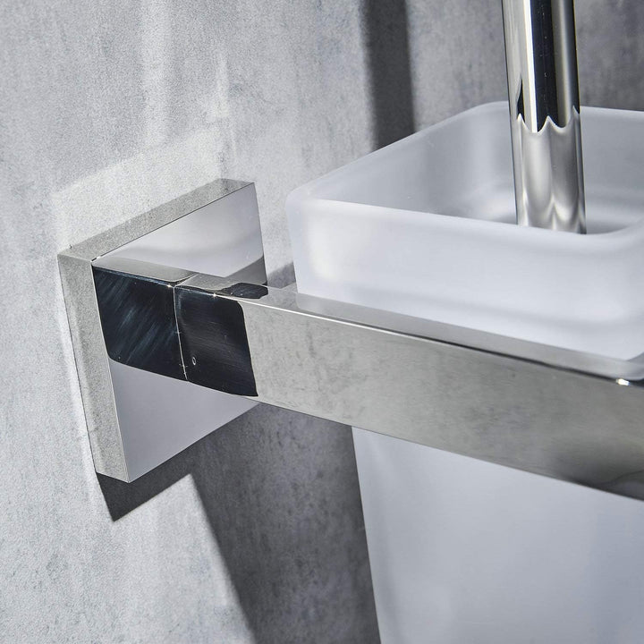 Kelelife WC-Bürste und Halter Wand Bürstenhalter, Chrom, WC-Garnitur Toilettenbürstengarnitur aus 30