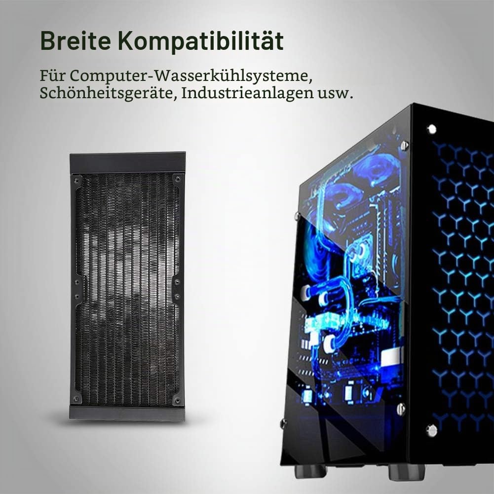Richer-R 120mm/240mm/360mm Aluminium Radiator, Aluminiumheizkörper 12 Röhren PC Wasserkühlung Heizkö