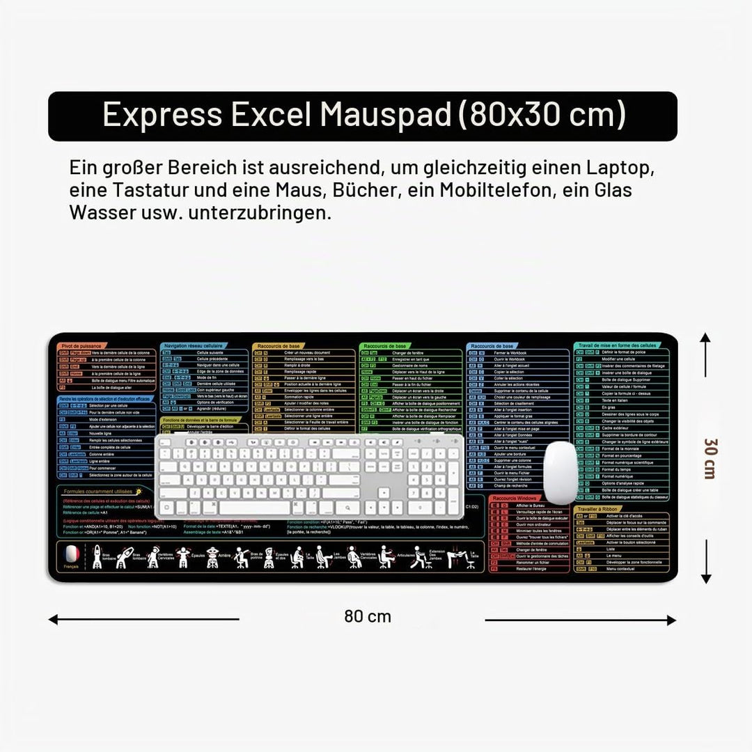Excel Mauspad Französisch Schreibtischunterlage Gaming Mauspad Gross XL Desk Pad Bürozubehör Desk Ma