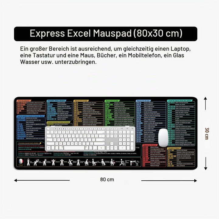 Excel Mauspad Französisch Schreibtischunterlage Gaming Mauspad Gross XL Desk Pad Bürozubehör Desk Ma