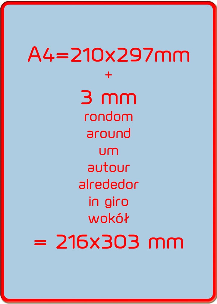 Albyco - Laminiertaschen MATT A4, 160 Mikron (2x80 Mikron) - 100 Stück - Folien A4 MATT, Laminierhül