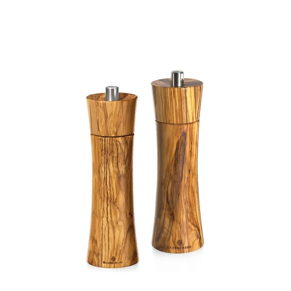 Zassenhaus 0000023046 Mühlen-Set Frankfurt, Olivenholz, braun, 6.2 x 22.4 x 25.8 cm