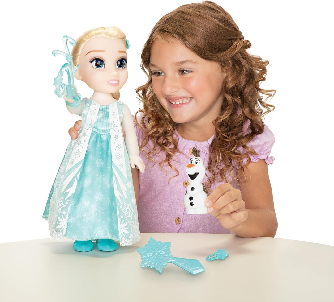Disney Die Eiskönigin - Frozen - Singende ELSA Puppe 35 cm, singt „Let It Go“, inklusive Zubehör für