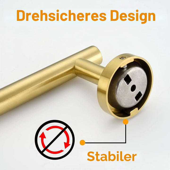 YUET Handtuchhalter, 40 cm, Handtuchstange Gold,SUS 304 Edelstahl,Badetuchhalter Handtuch Halterung