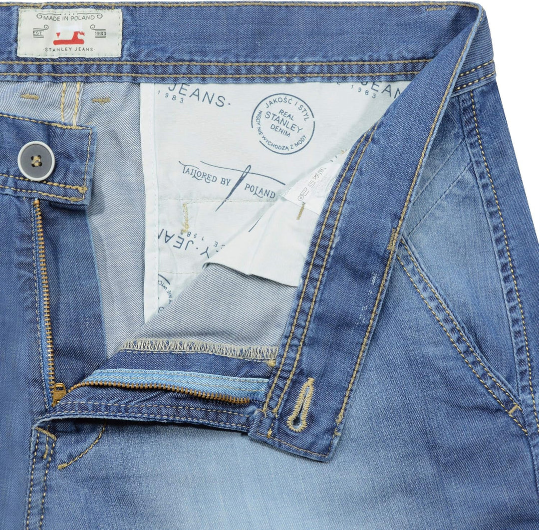 Stanley Denim Herren Jeans Shorts 22742 - Blau 29W Blau, 29W Blau