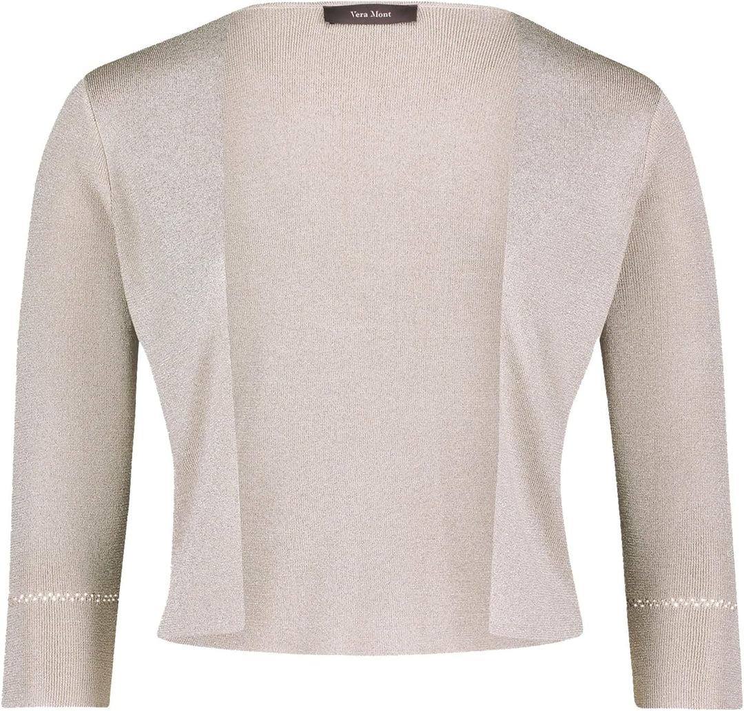 Vera Mont Damen Strickbolero ohne Verschluss XS Grau, XS Grau