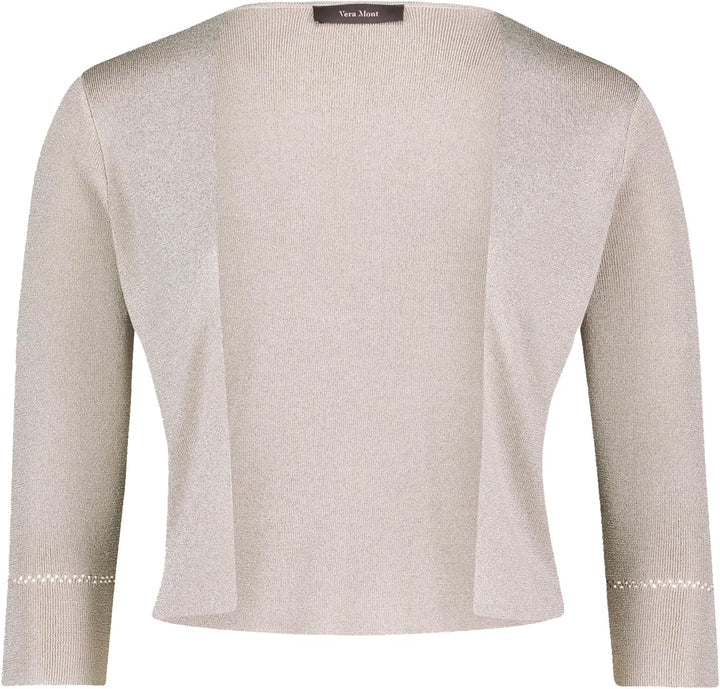 Vera Mont Damen Strickbolero ohne Verschluss XS Grau, XS Grau