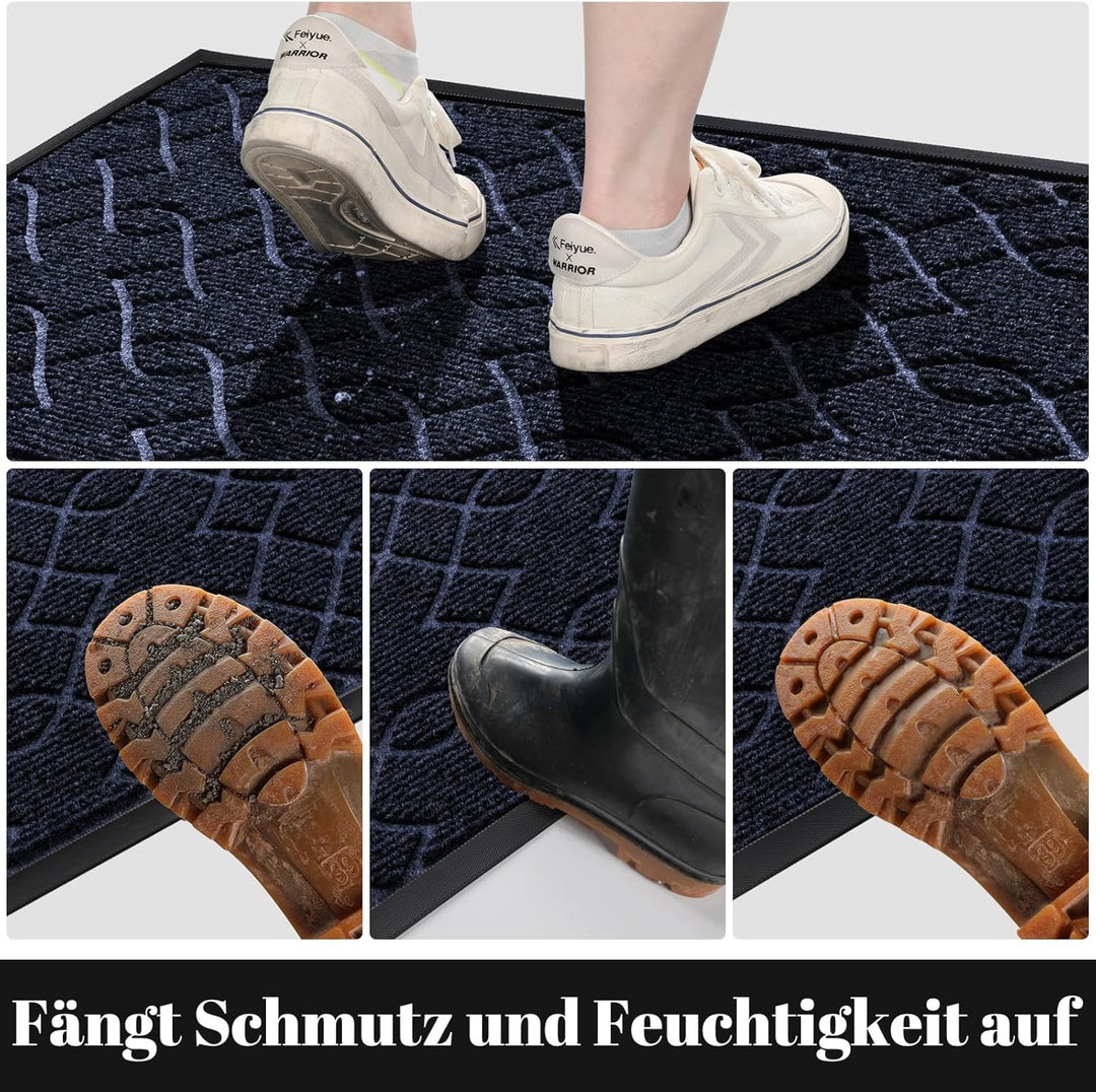 Yimobra Fussmatte Aussen, Waschbar Wetterfest, 92 x 61 cm, Robuste und Wasserabsorbierende, Schmutzr