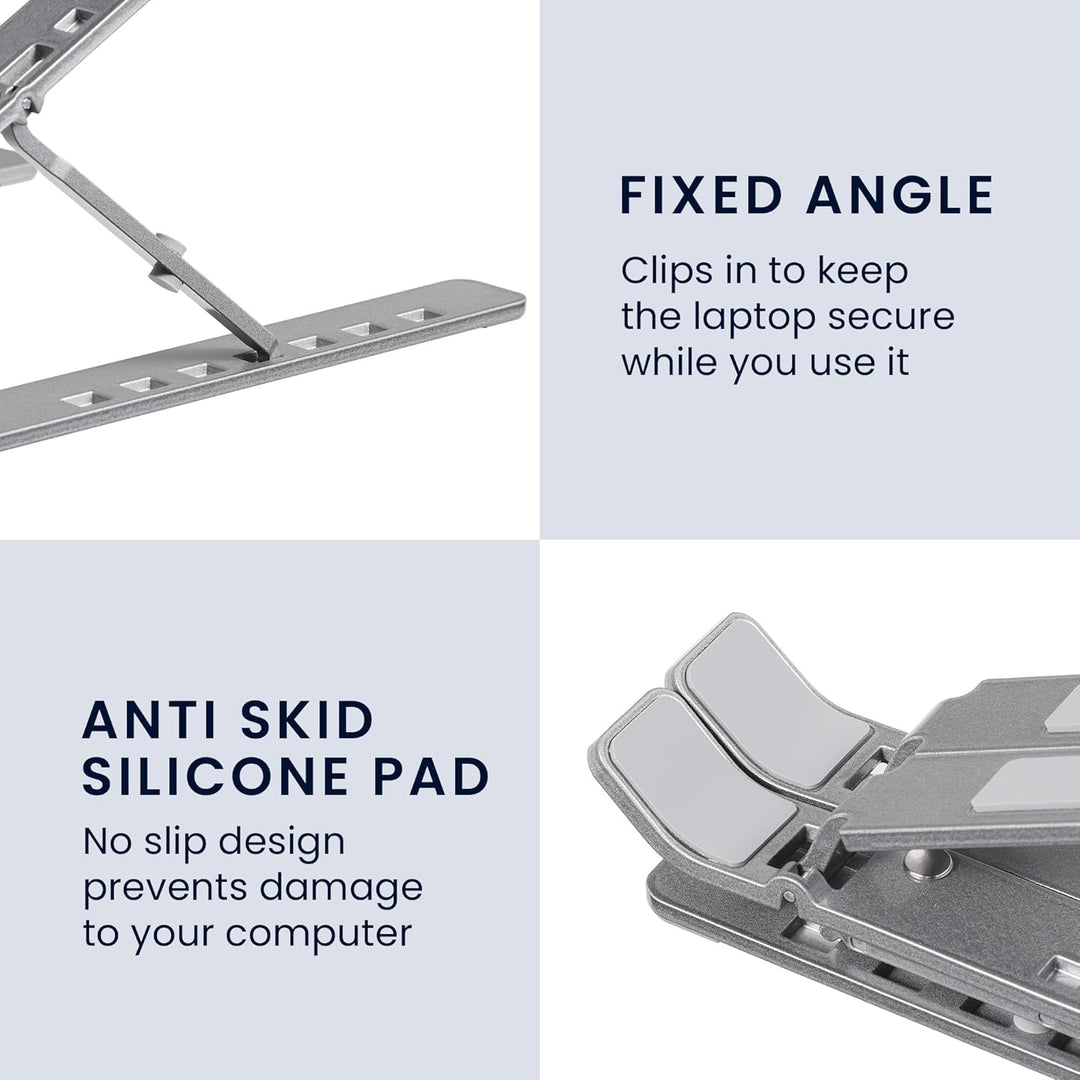 kwmobile Ständer für PC und Tablet aus Aluminium - Aluminium Notebook Halterung verstellbar - Tablet