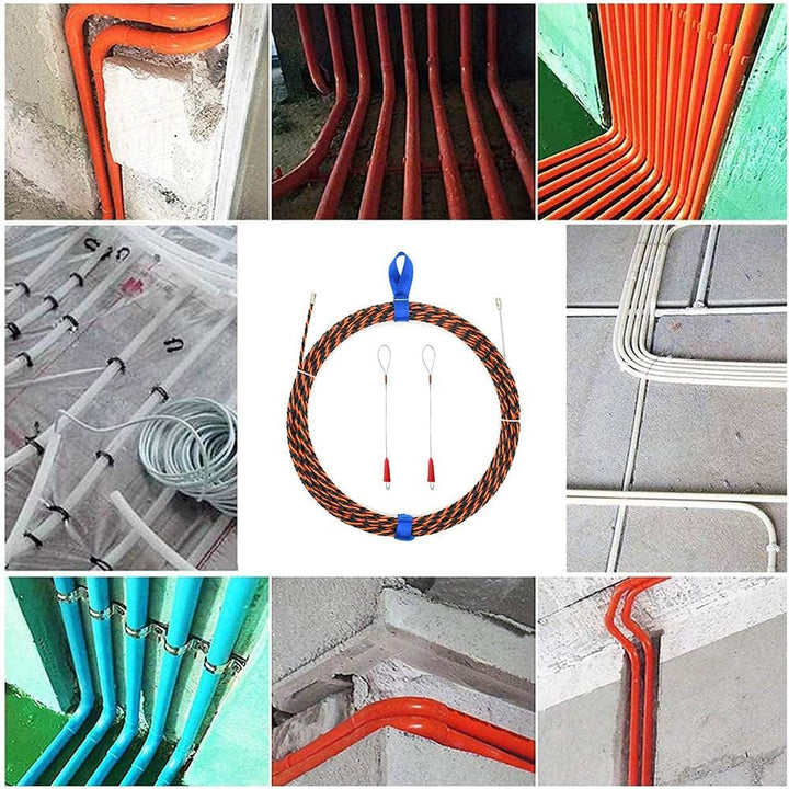 QZATACAEN Fish Line Wire Puller Through Wall Wire Threader Fish Plus Fish Cable Lock with Easy Grip