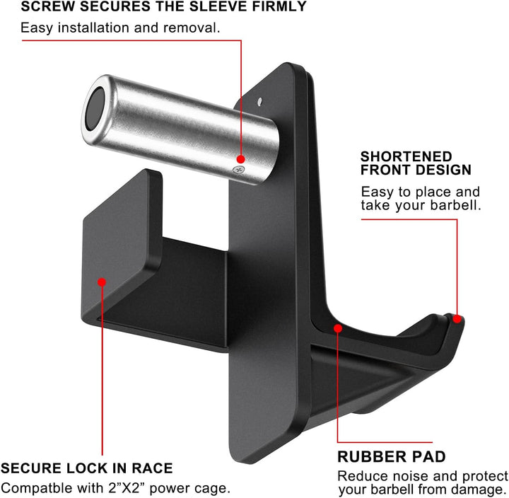 Kipika Sicherheits-Spotter-Arme für 5,1 x 5,1 cm und 7,6 x 7,6 cm Power-Racks mit 1,6 cm und 2,5 cm