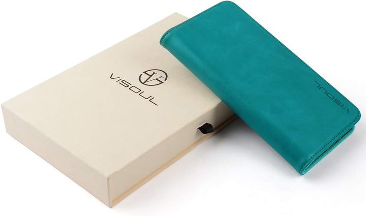 VISOUL iPhone 11 Pro Hülle,Stossfeste Handyhülle [Rindsleder][Auto Sleep/Wake] TPU Schutzhülle [Kart