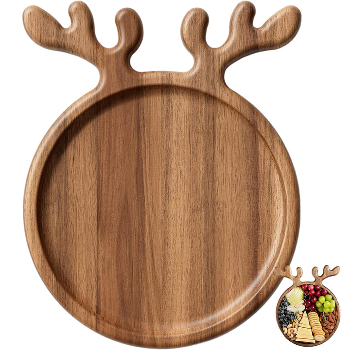 Weihnachts-Serviertablett, Elchholz, Weihnachts-Charcuterie-Brett, Servierplatten, Tischdekoration,