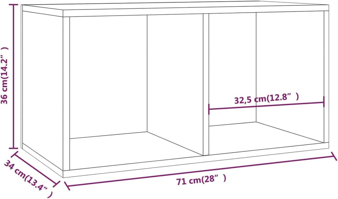 Tidyard Schallplatten-Aufbewahrungsbox Mit 2 Fächern Aufbewahrung Kasten Schallplatten Box Sammlung