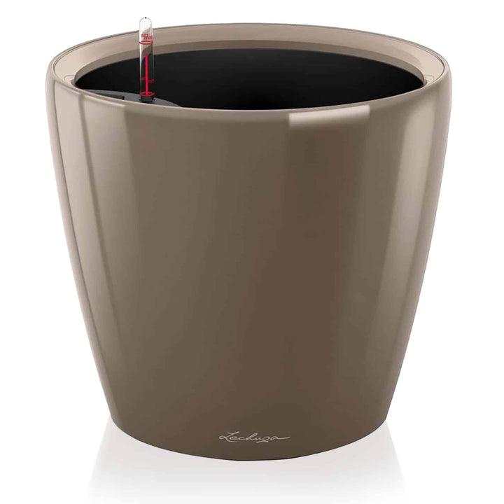 LECHUZA CLASSICO Premium LS 28 taupe hochglanz 16045 28.5x28.5x26 cm Taupe Hochglanz Einzel, 28.5x28