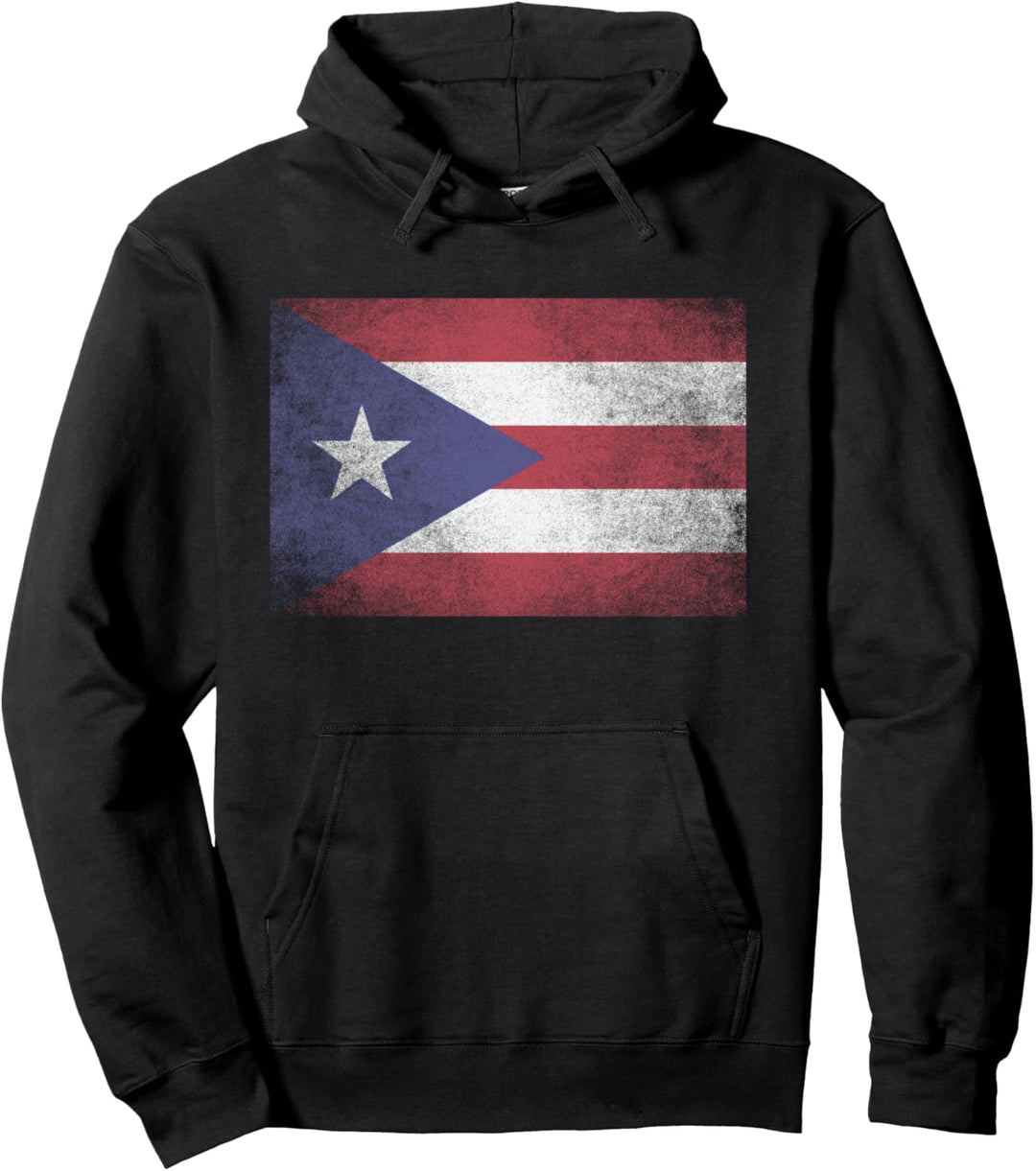 Puerto Rico Flag Pride Country Home Nation Family Retro Gift Pullover Hoodie