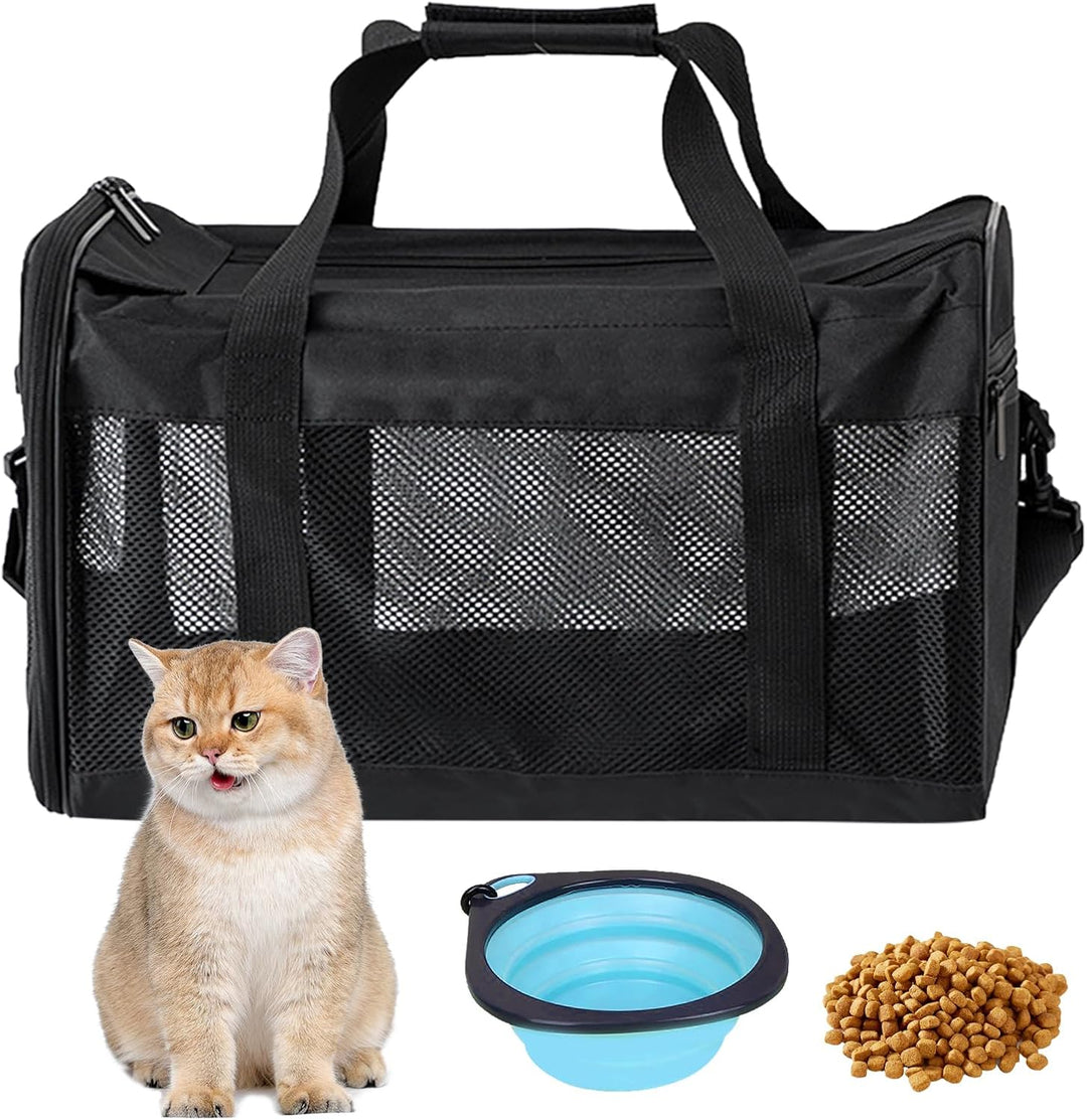 BYZESTY Transportbox Katze Hund Katzentransportbox Hundebox Faltbar Hundetransportbox Katzen Transpo