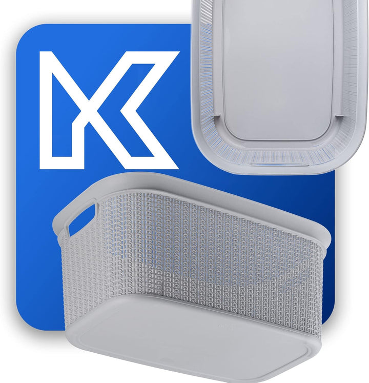 KADAX Wäschekorb, multifunktionaler Korb, 27 L, Wäschetruhe aus Kunststoff, Aufbewahrungskorb, Wäsch