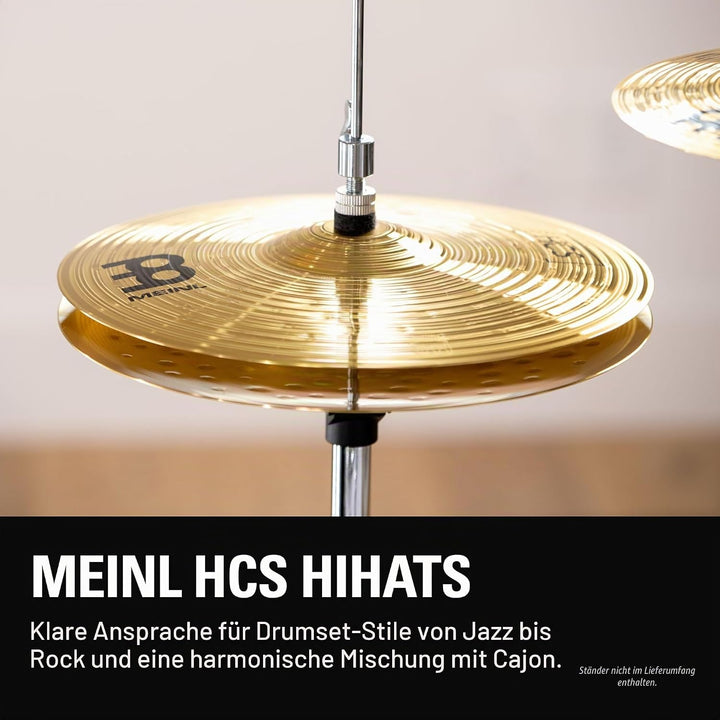Meinl Cymbals HCS Hihat 13 Zoll (Video) Schlagzeug Becken – Paar – (33,02cm) Messing, Traditionelles