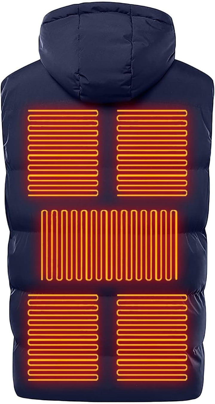 Battnot Beheizbare Weste, Beheizte Weste Damen mit 7 Heizzonen, Beheizbare Jacke Heizweste Wärmewest