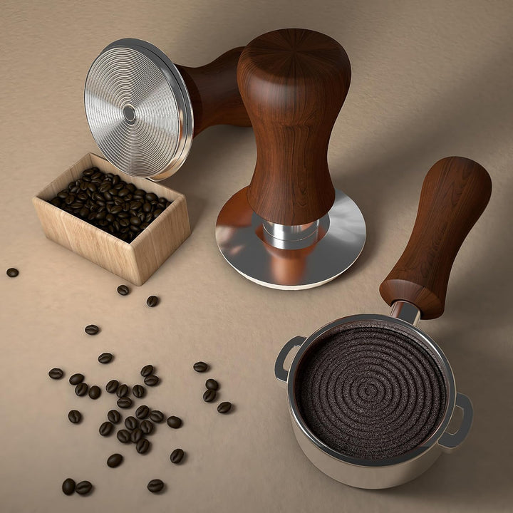 KYONANO Tamper 58,5mm, Kaffee Espresso Tamper, stilvoller Decent Force Tamper, auf 30 lbs Anpressdru