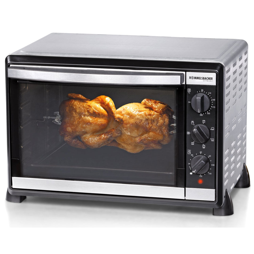 ROMMELSBACHER Back & Grill Ofen BG 1805/E - 42 Liter Backraum, 7 Heizarten, Umluft, Drehspiess, Temp