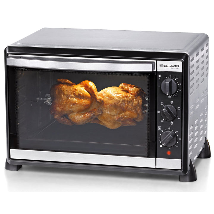 ROMMELSBACHER Back & Grill Ofen BG 1805/E - 42 Liter Backraum, 7 Heizarten, Umluft, Drehspiess, Temp