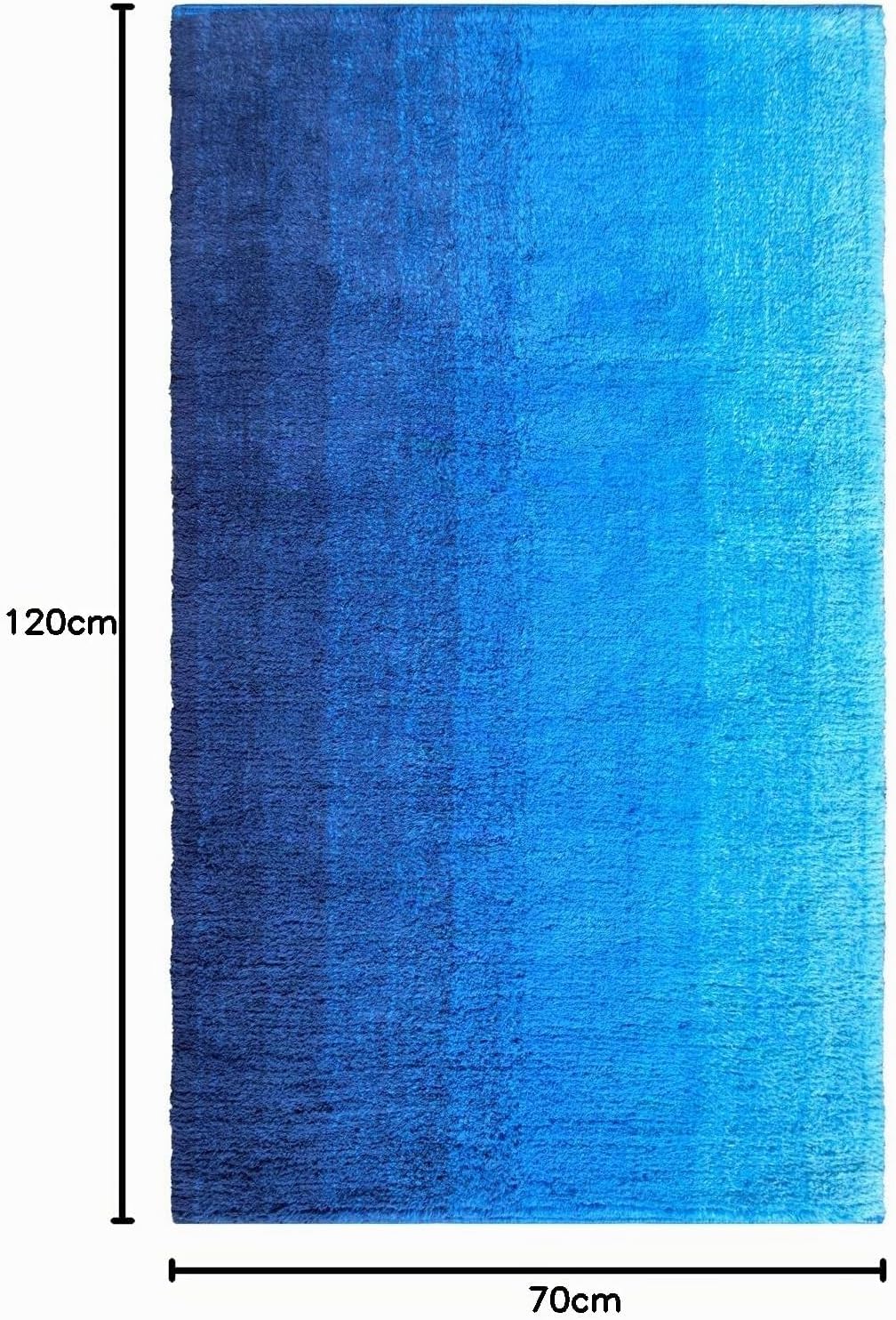 Dyckhoff Badteppich Colori, Blau, 70 x 120 cm, 100% Bio Baumwolle, GOTS 70 x 120 cm Blau, 70 x 120 c