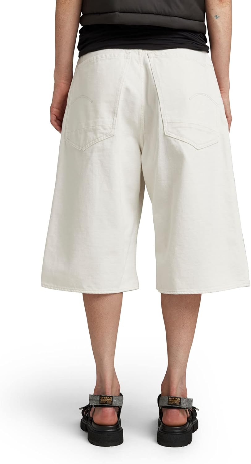 G-STAR RAW Damen Patti Denim Shorts, Weiss (Ecru D22989-d298-159)