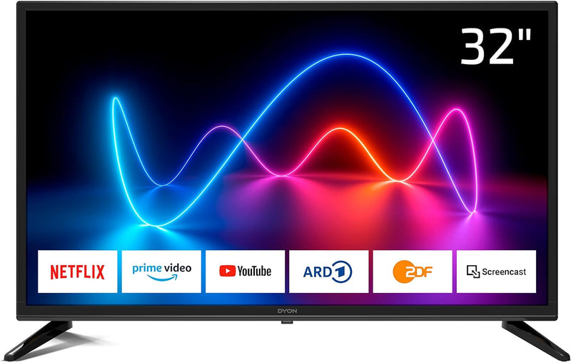 DYON Movie Smart 32 XT 80 cm (32 Zoll) Fernseher (HD Smart TV, HD Triple Tuner (DVB-C/-S2/-T2), Prim