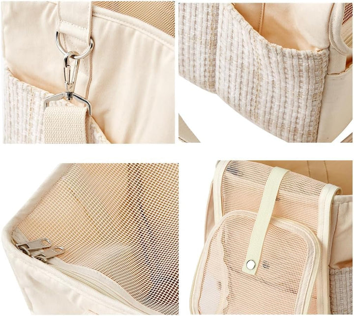 Grosse Tragetasche für Hunde und Katzen bis 5 kg – Hundetasche Öffnung Oben, atmungsaktiv, tragbar,