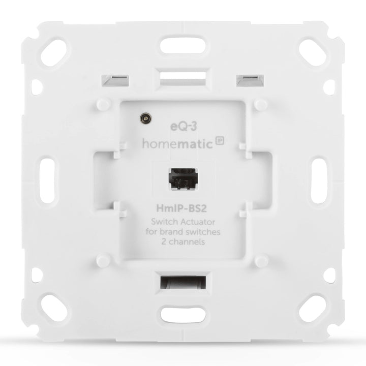 Homematic IP Smart Home Schaltaktor für Markenschalter – 2-fach, zwei Leuchten smart schalten, Energ