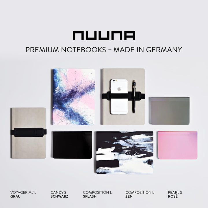 Nuuna Notizbuch A5+ | Composition L - Splash | Dotted Journal | 3,5mm Punktraster | 256 nummerierte
