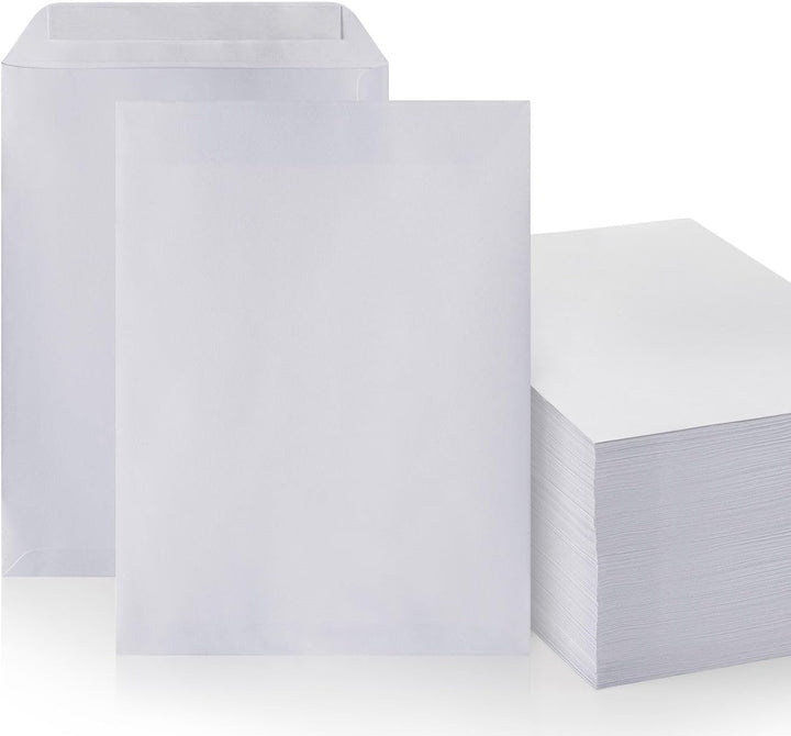 250 Briefumschläge ohne Fenster DIN B4 Umschläge Weiss haftklebend 250 x 353 mm 100g/m² Versandtasch
